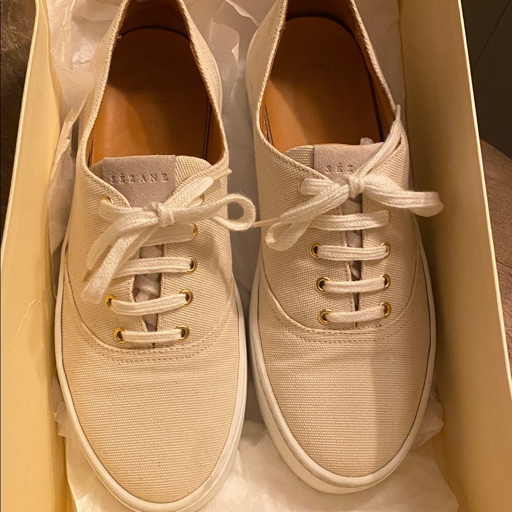 Sezane Jack Beige Sneakers